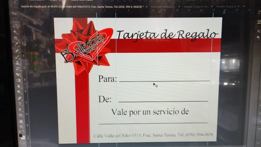 Imagen proporcionada de tarjeta de regalo